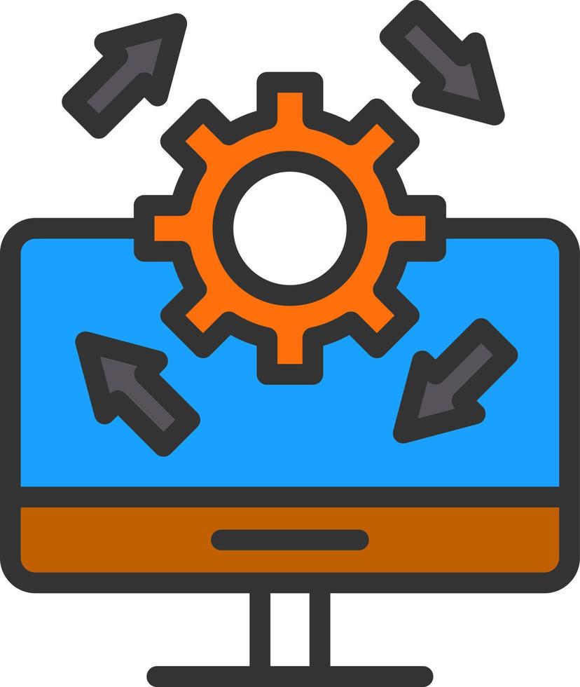 Upgrade Desktop Vector Icon Design