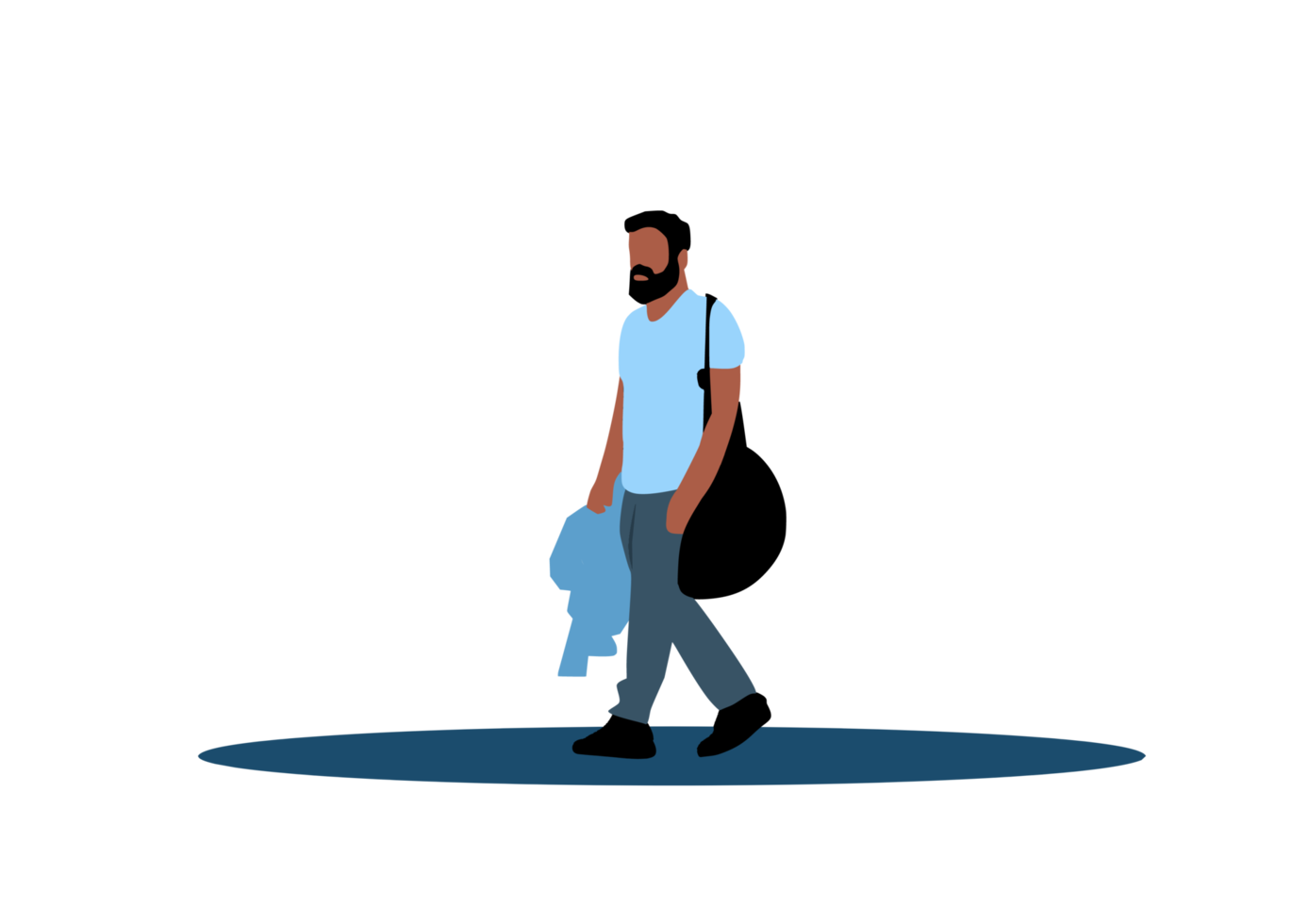 Man walking alone png