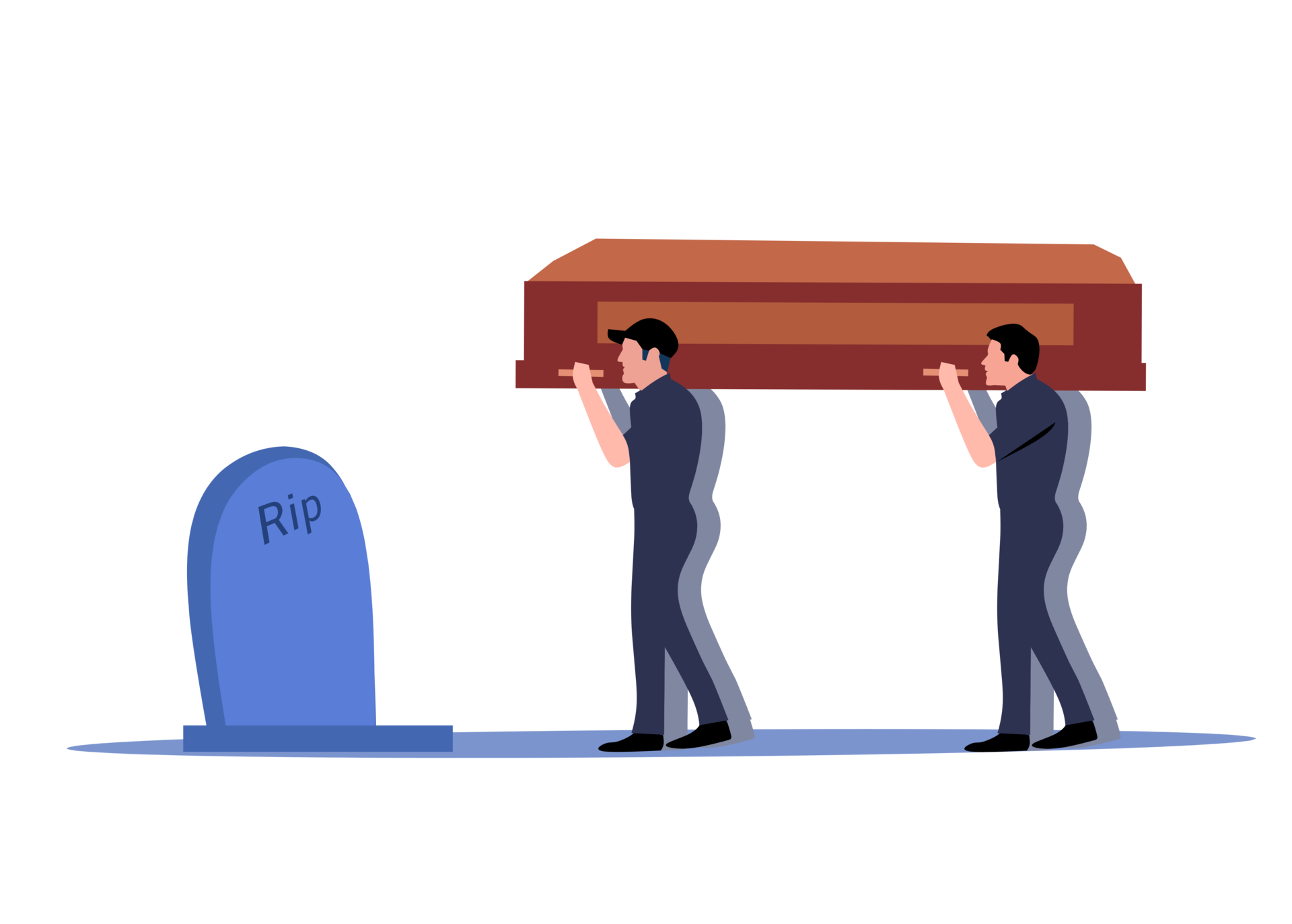 Funeral ceremony and Men carrying coffin 16390564 PNG