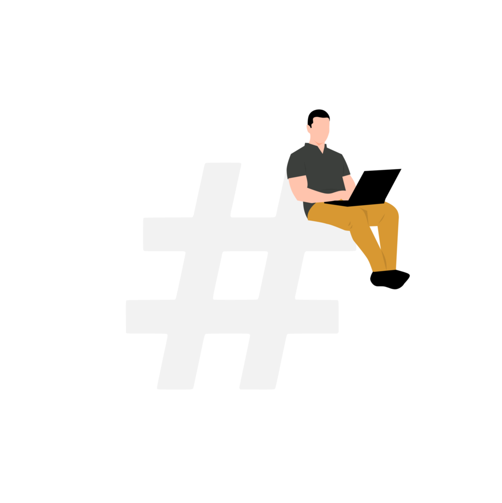 Social media hashtags png