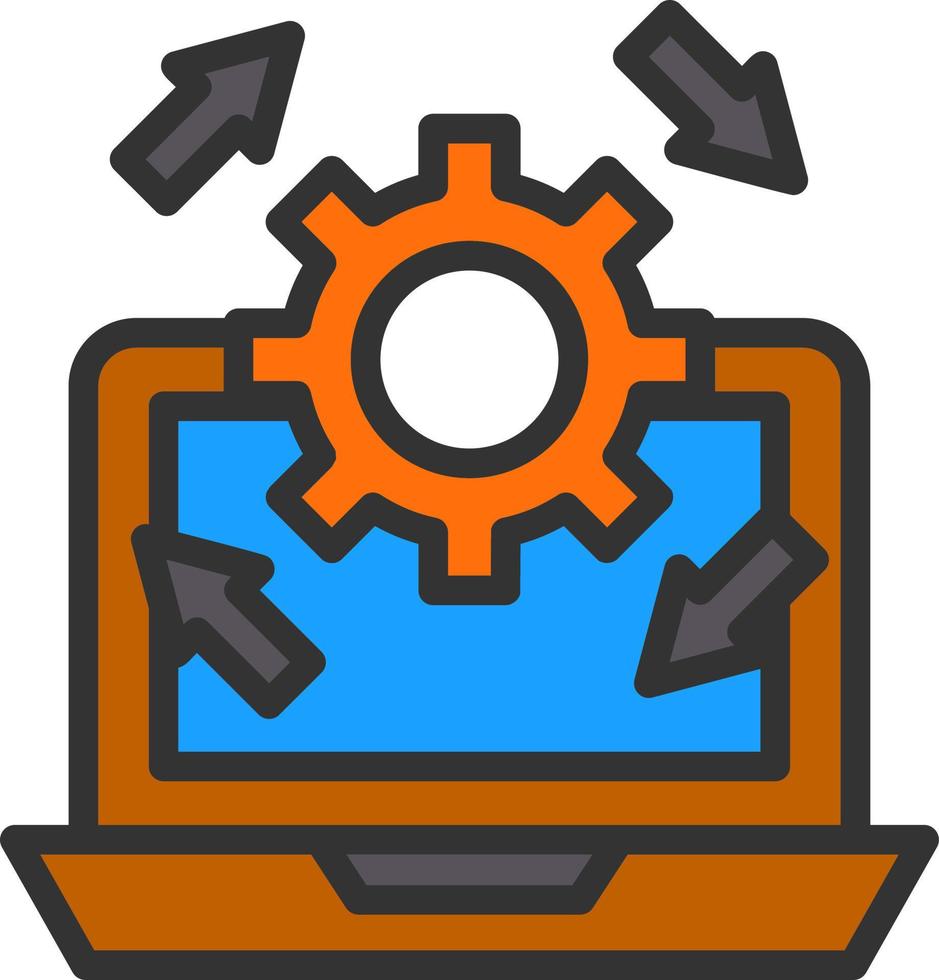 Upgrade Laptop Vector Icon Design
