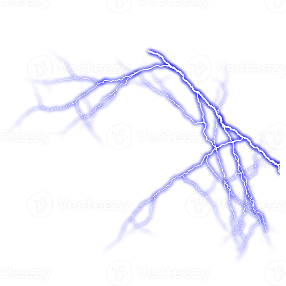 element blauw bliksem flash blikseminslag geïsoleerd PNG