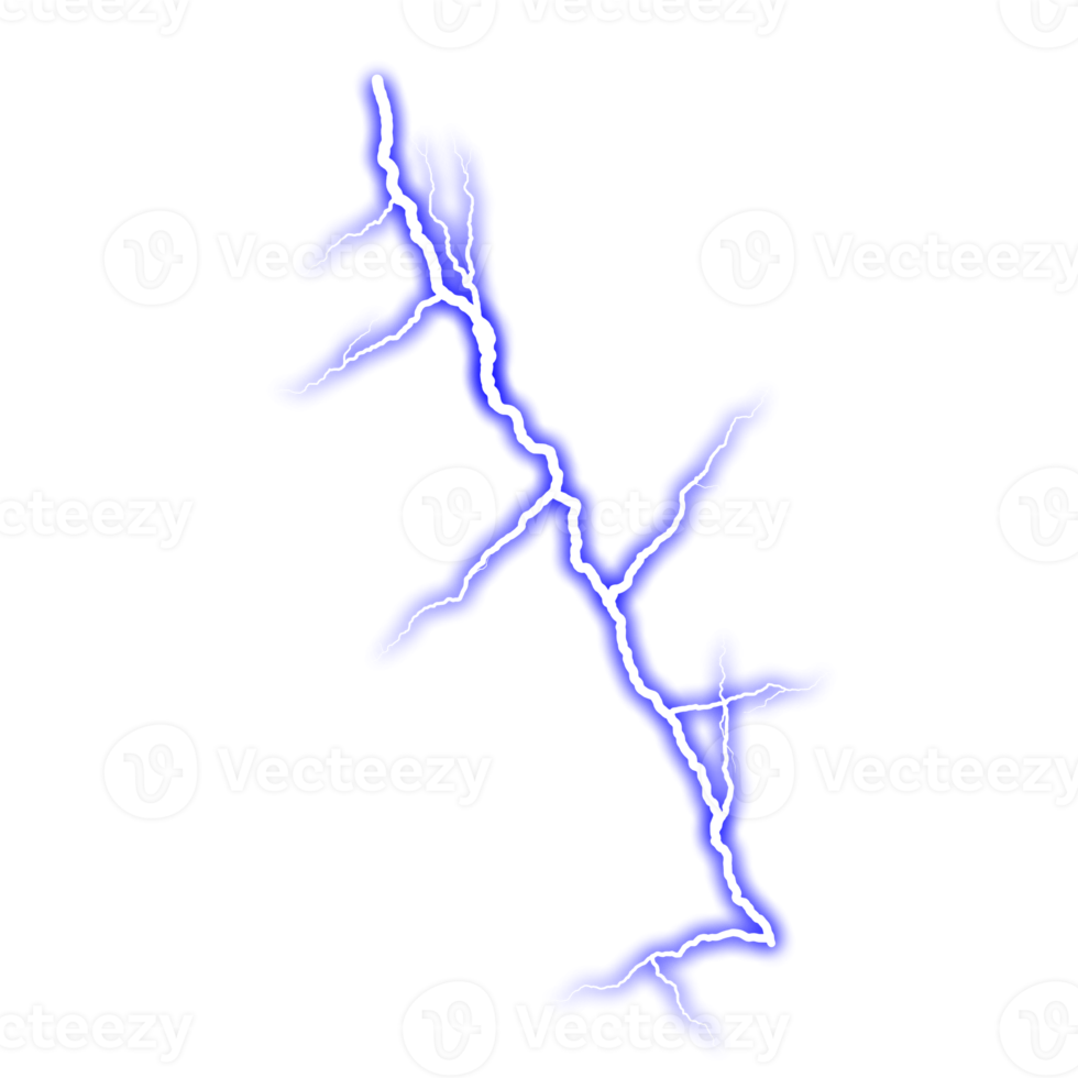 Element Blue Lightning flash Thunderbolt isolated PNG