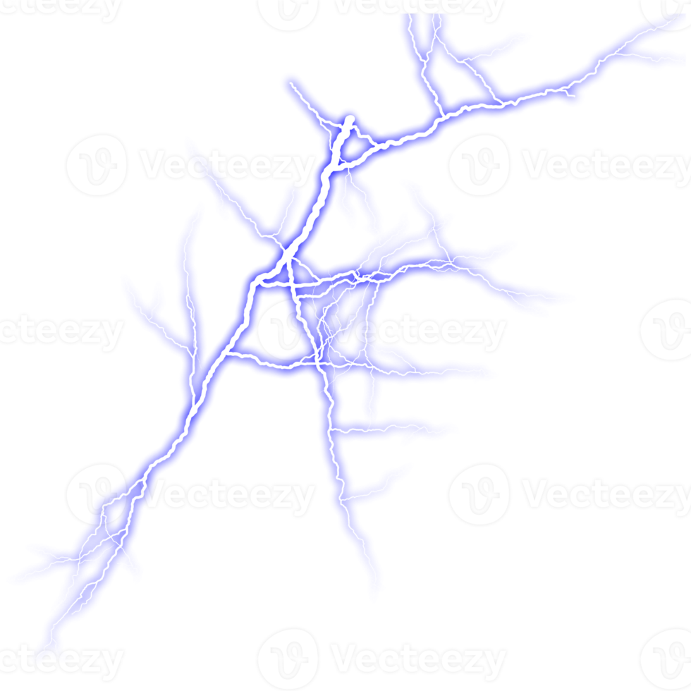 Element Blue Lightning flash Thunderbolt isolated PNG