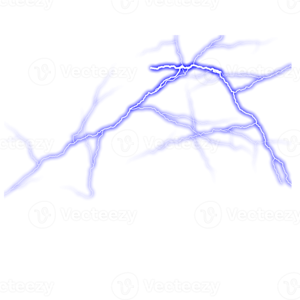 Element Blue Lightning flash Thunderbolt isolated PNG
