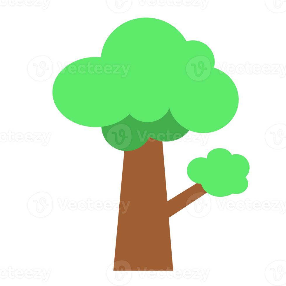 PNG element green tree cartoon