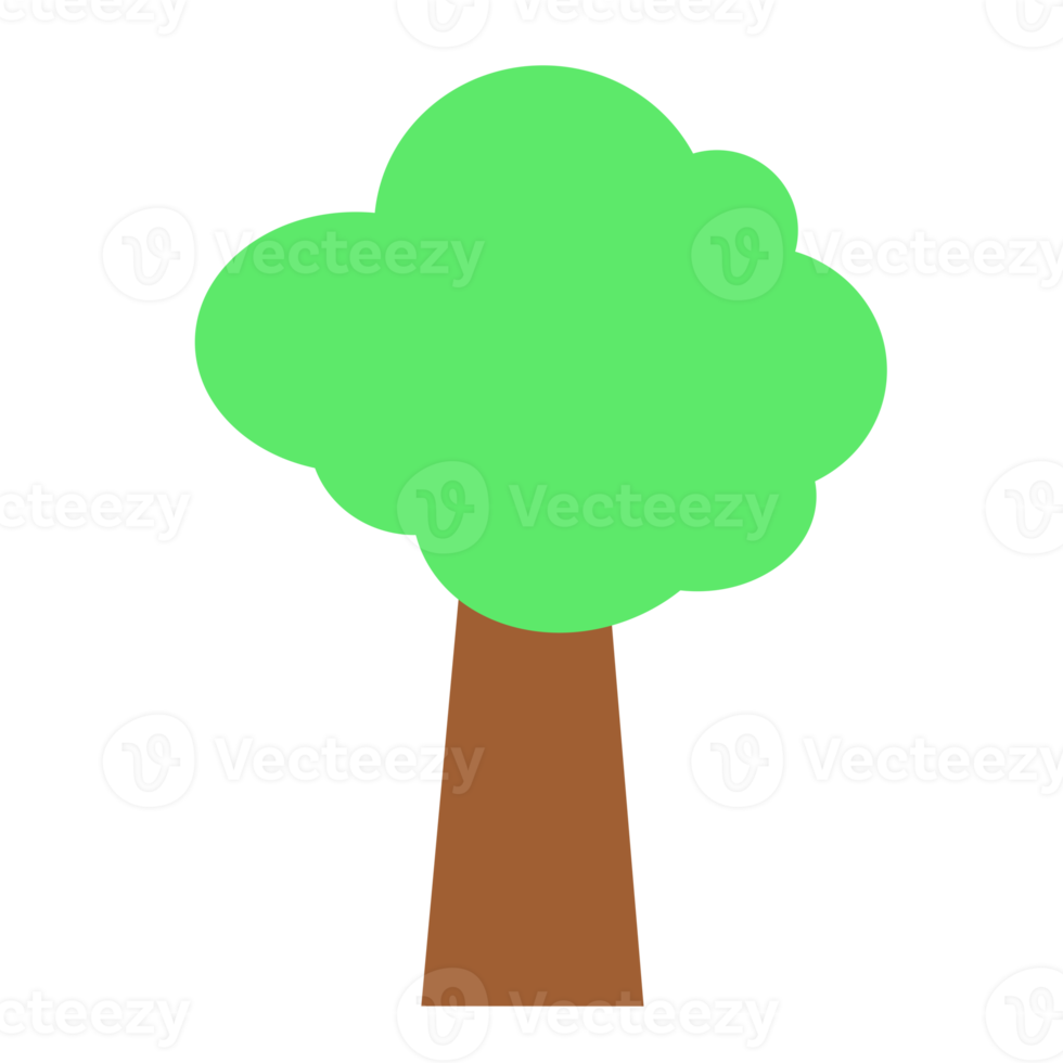 PNG element green tree cartoon