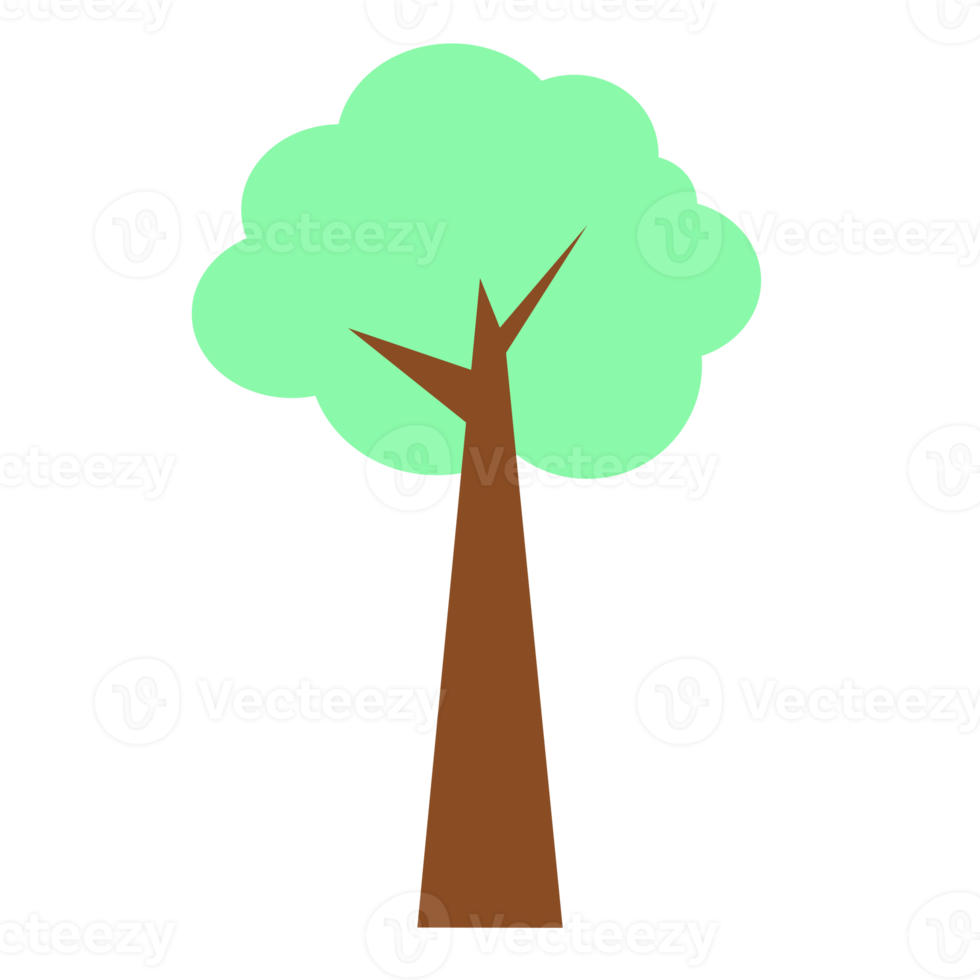 PNG element green tree cartoon