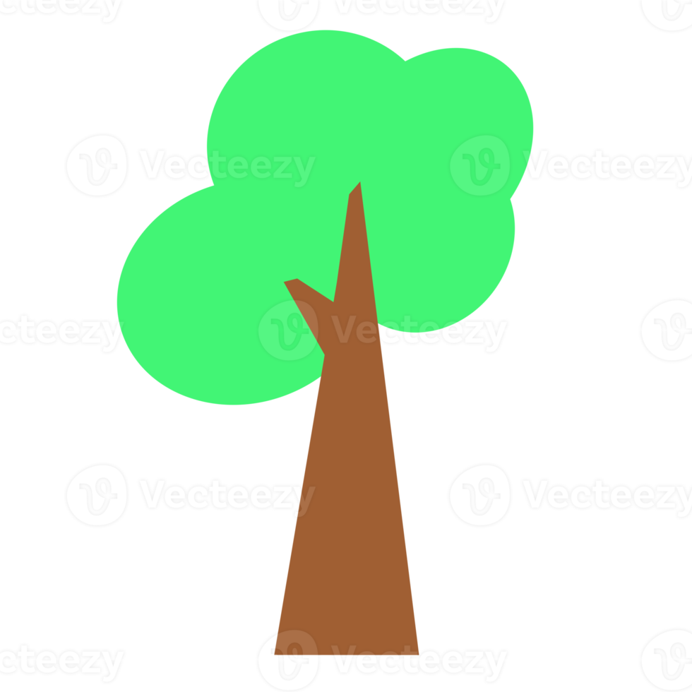 png elemento verde árbol de dibujos animados