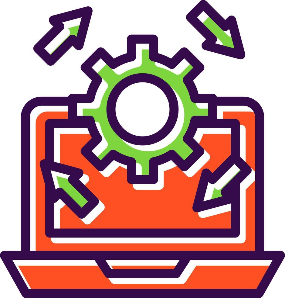 Upgrade Laptop Vector Icon Design