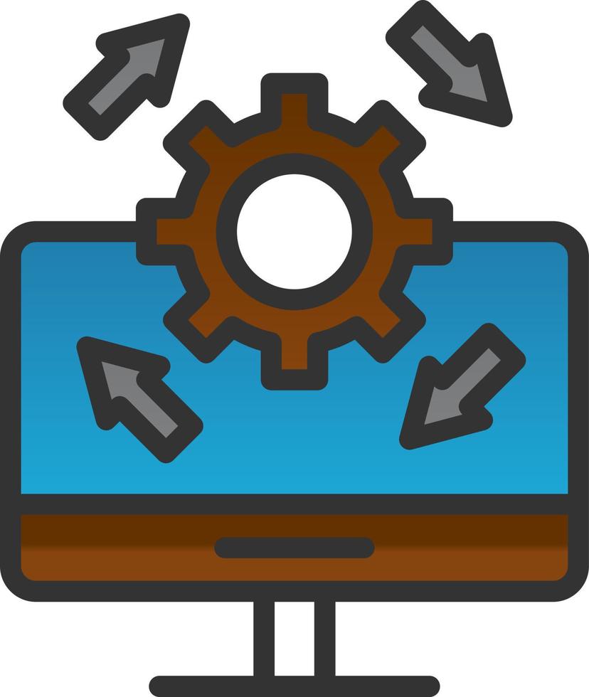 Upgrade Desktop Vector Icon Design