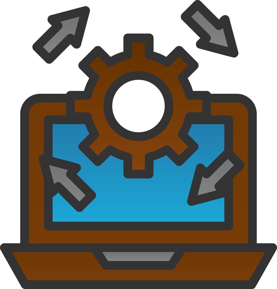 Upgrade Laptop Vector Icon Design