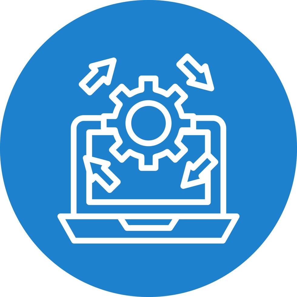Upgrade Laptop Vector Icon Design