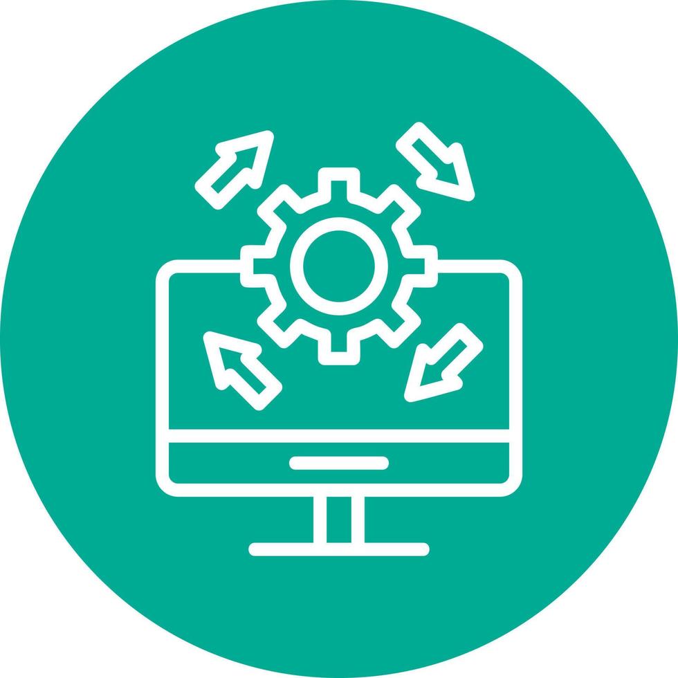 Upgrade Desktop Vector Icon Design
