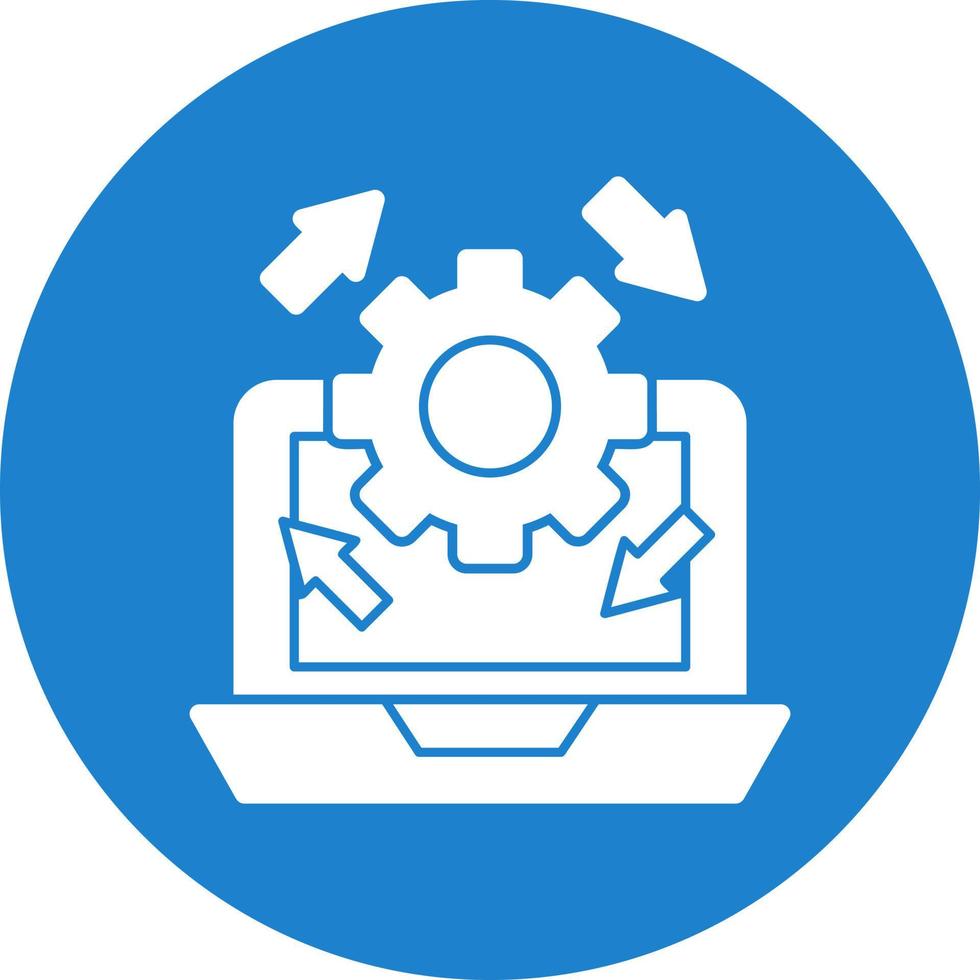 Upgrade Laptop Vector Icon Design