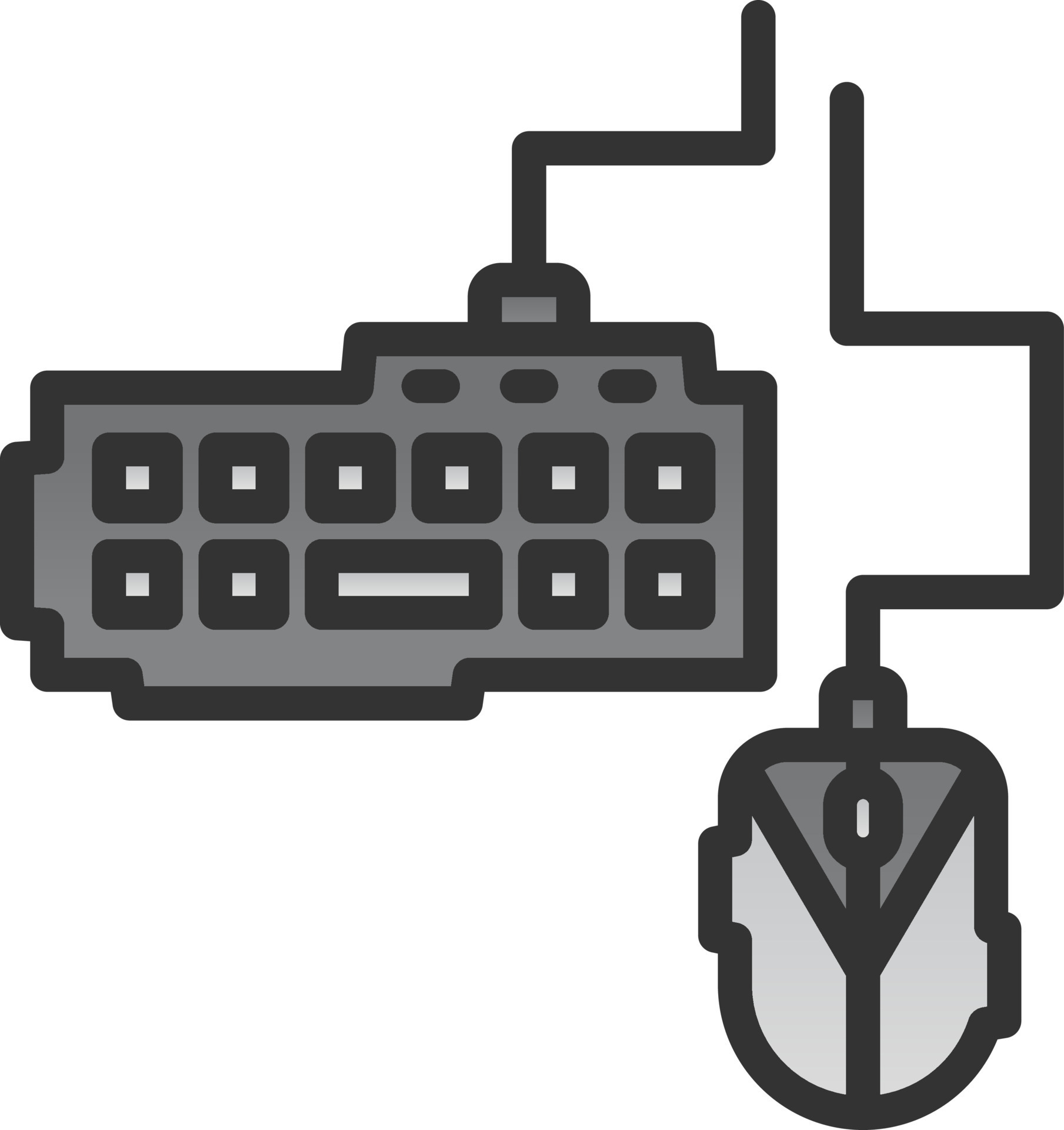 Gaming Keyboard And Mouse Vector Icon Design 16391256 Vector Art at