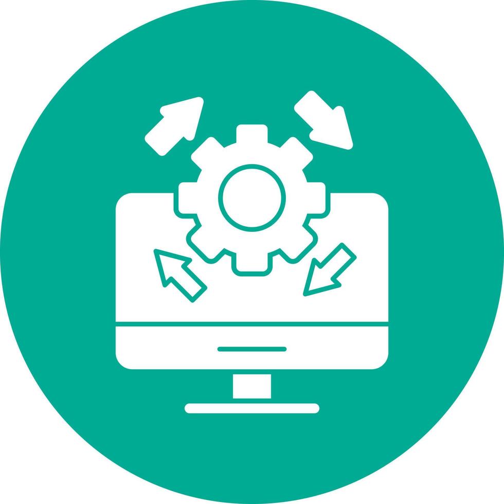 Upgrade Desktop Vector Icon Design