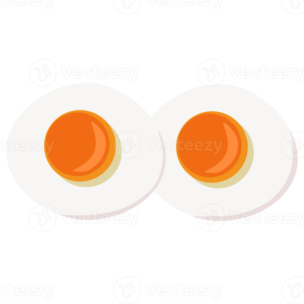 fried egg icon with half or cooked perfect for breakfast png