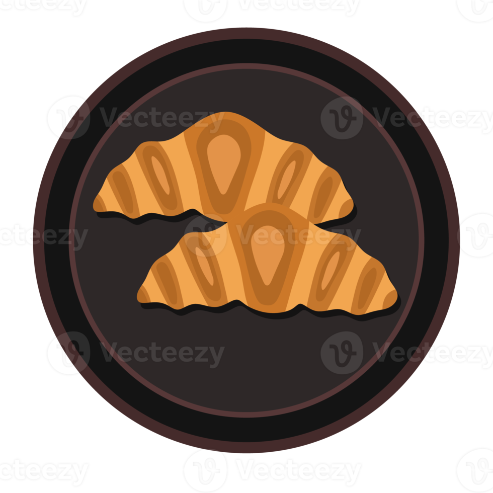 croissant-symbolillustration für ihr frühstückslebensmittelthema png