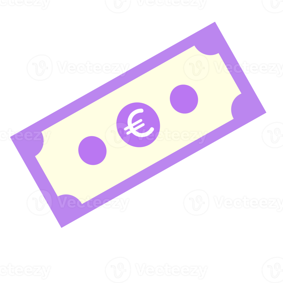 euro bankbiljet icoon, valuta symbool voor economisch thema png