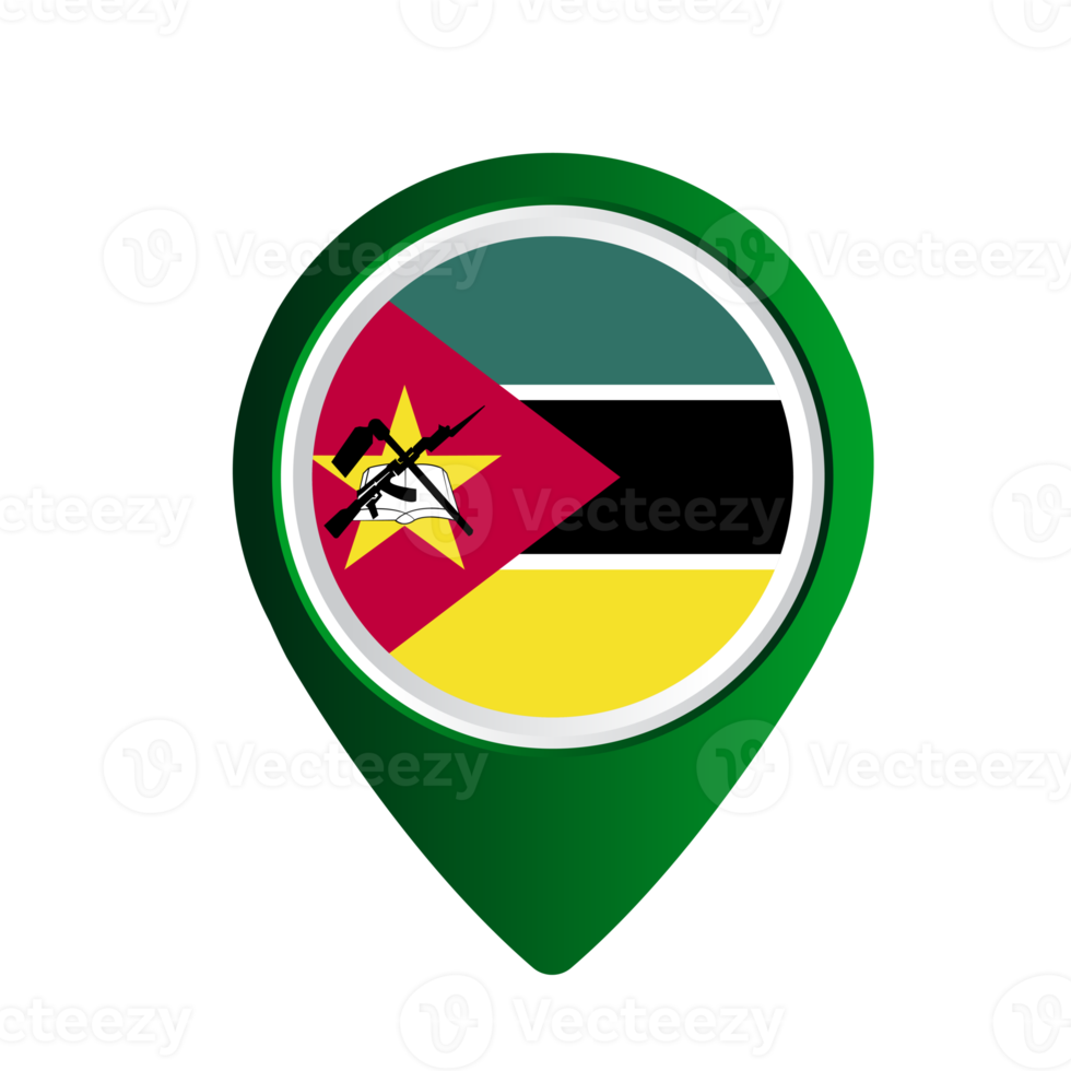 moçambique flagga Land png
