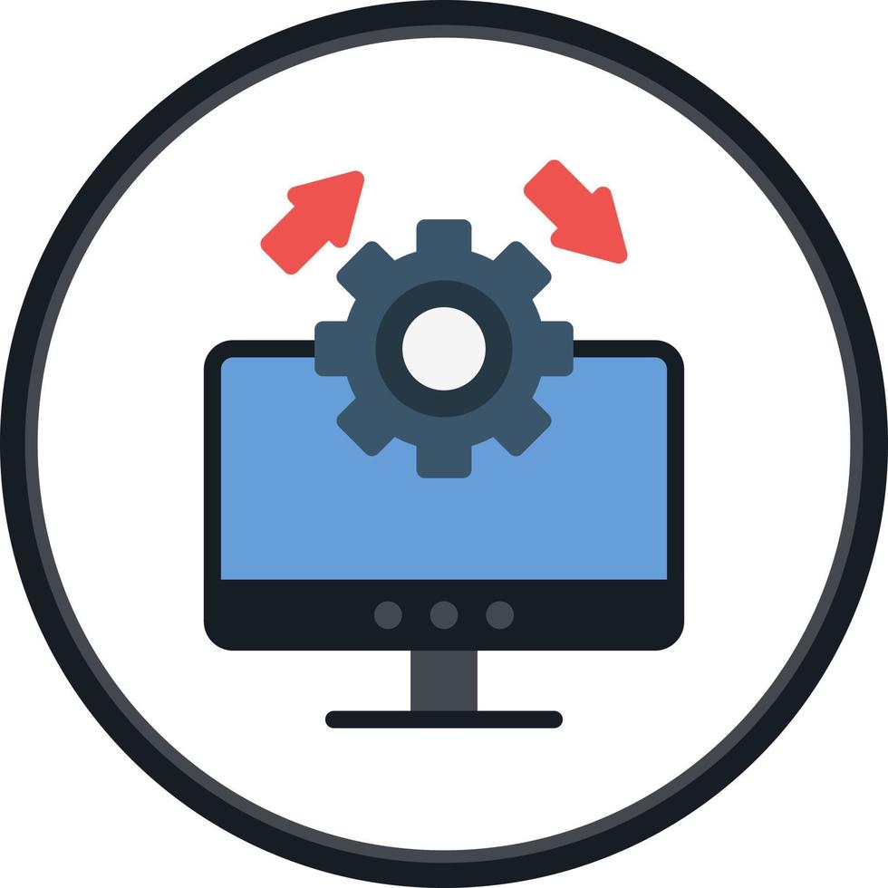 Upgrade Desktop Vector Icon Design