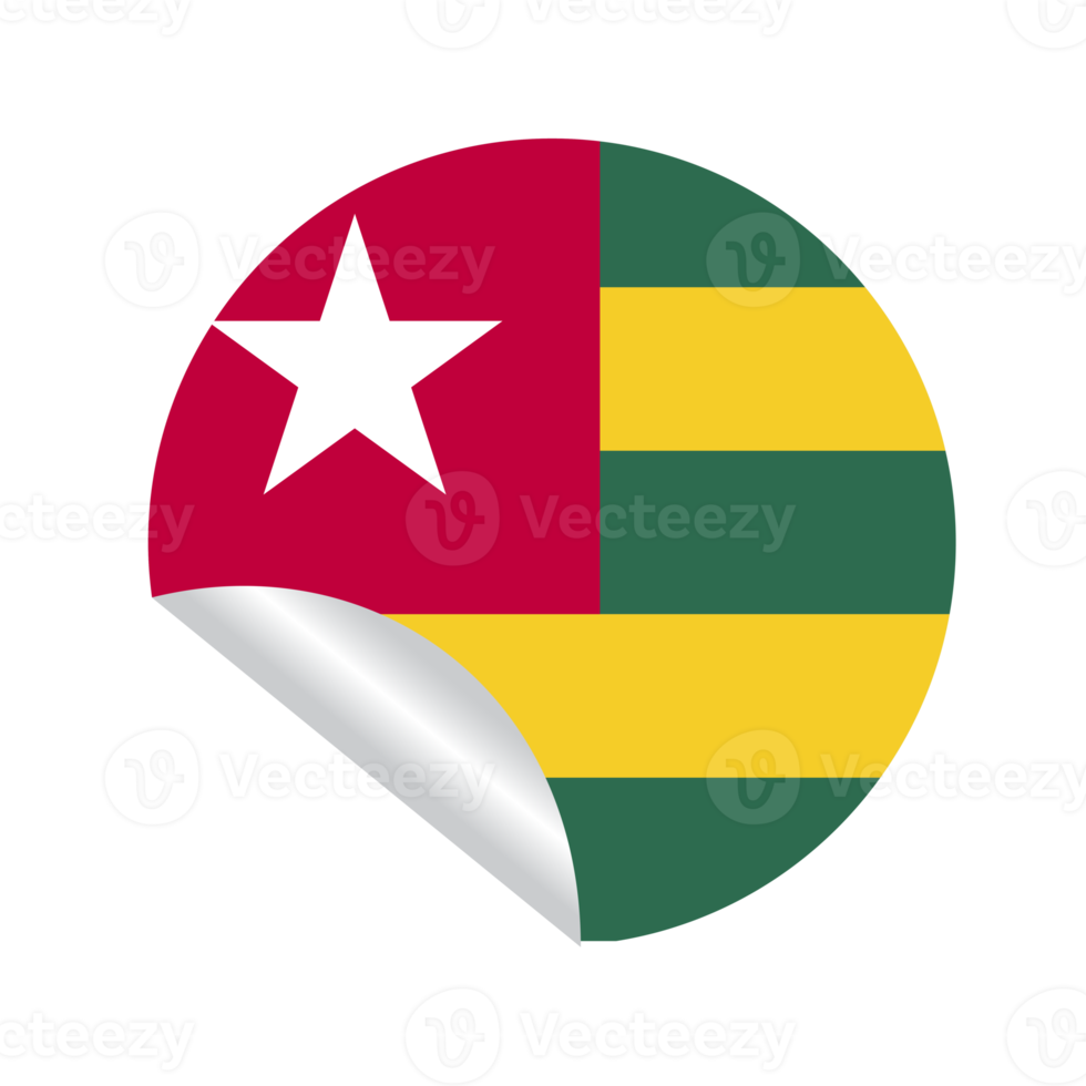 Togo flagga Land png