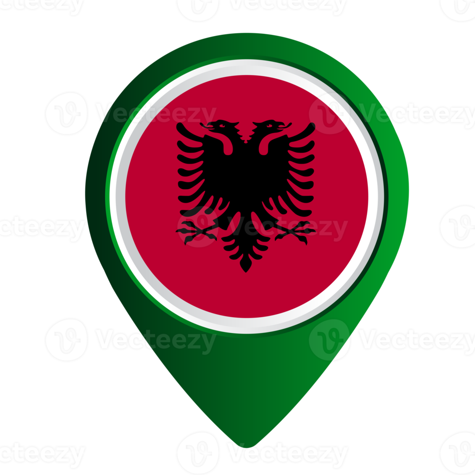 albania flagga Land png