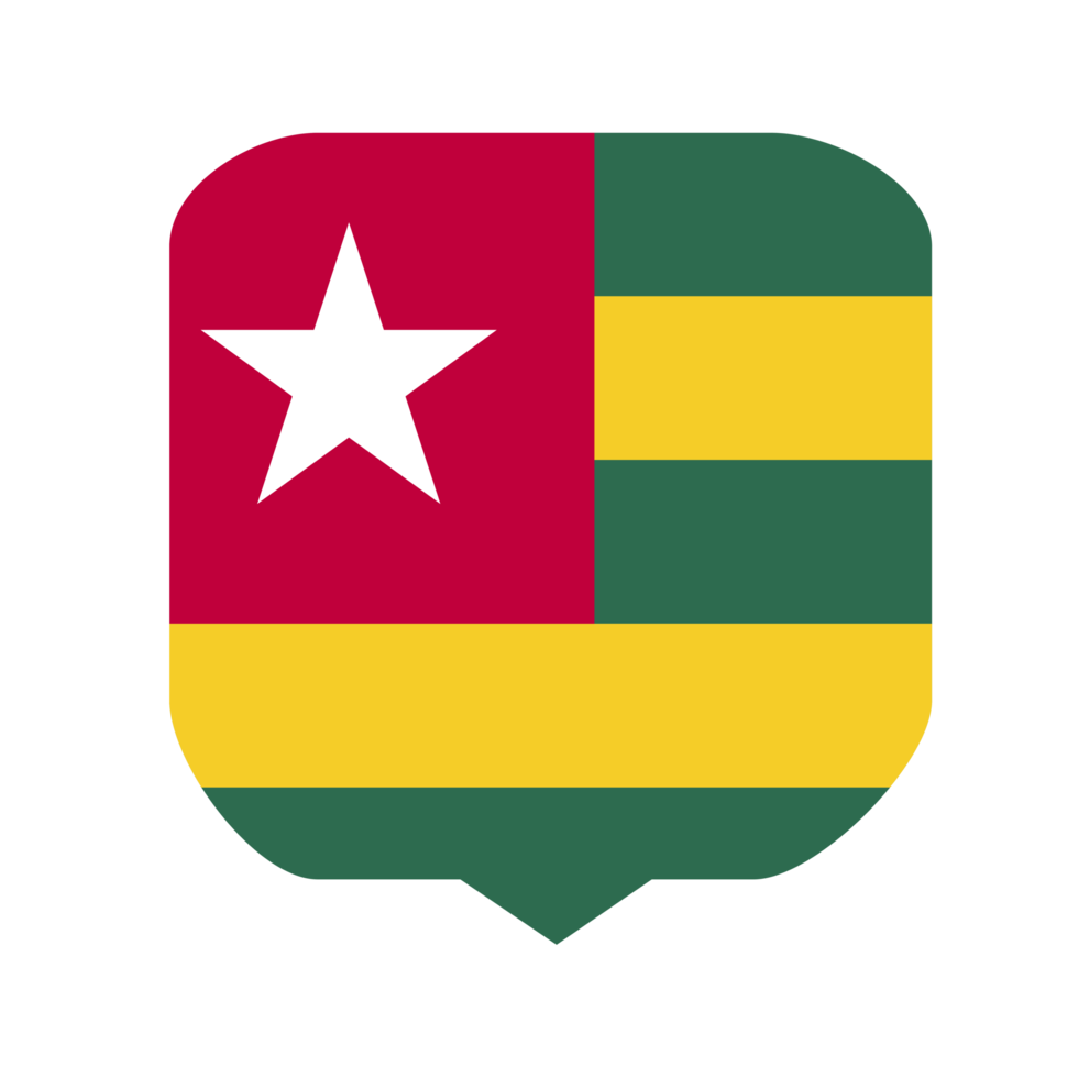 Togo flagga Land png