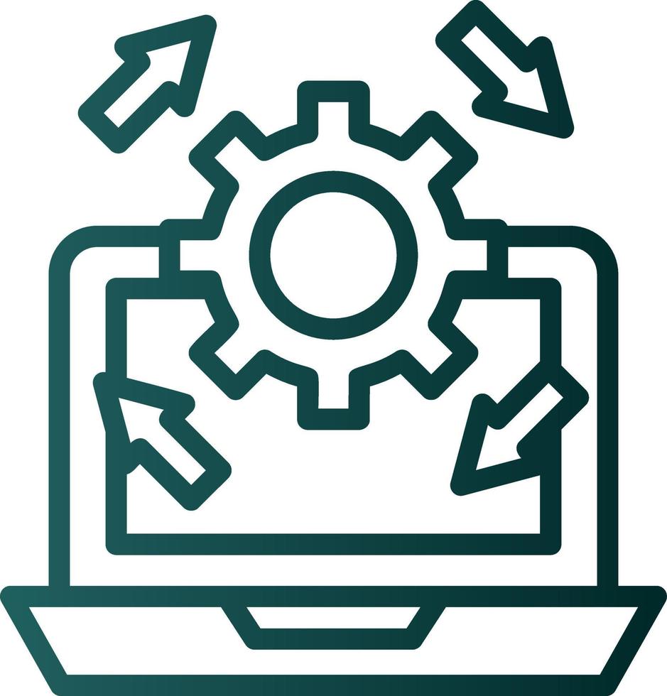 Upgrade Laptop Vector Icon Design