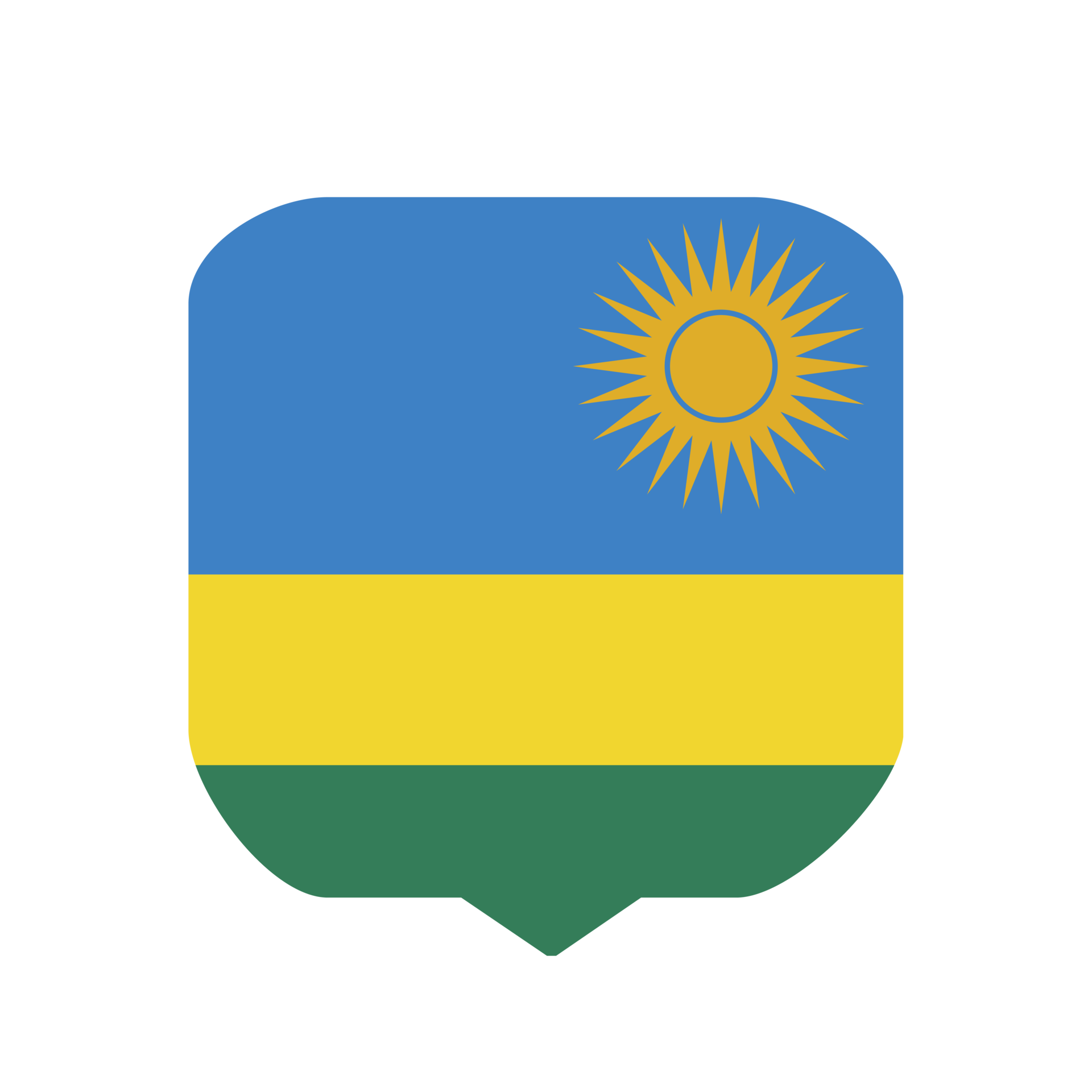 Rwanda flag country 16392646 PNG