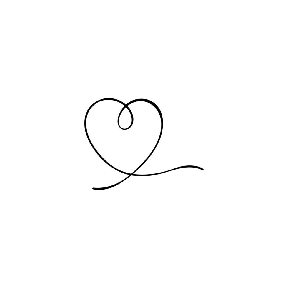 diseño de icono de estilo de línea de corazón vector