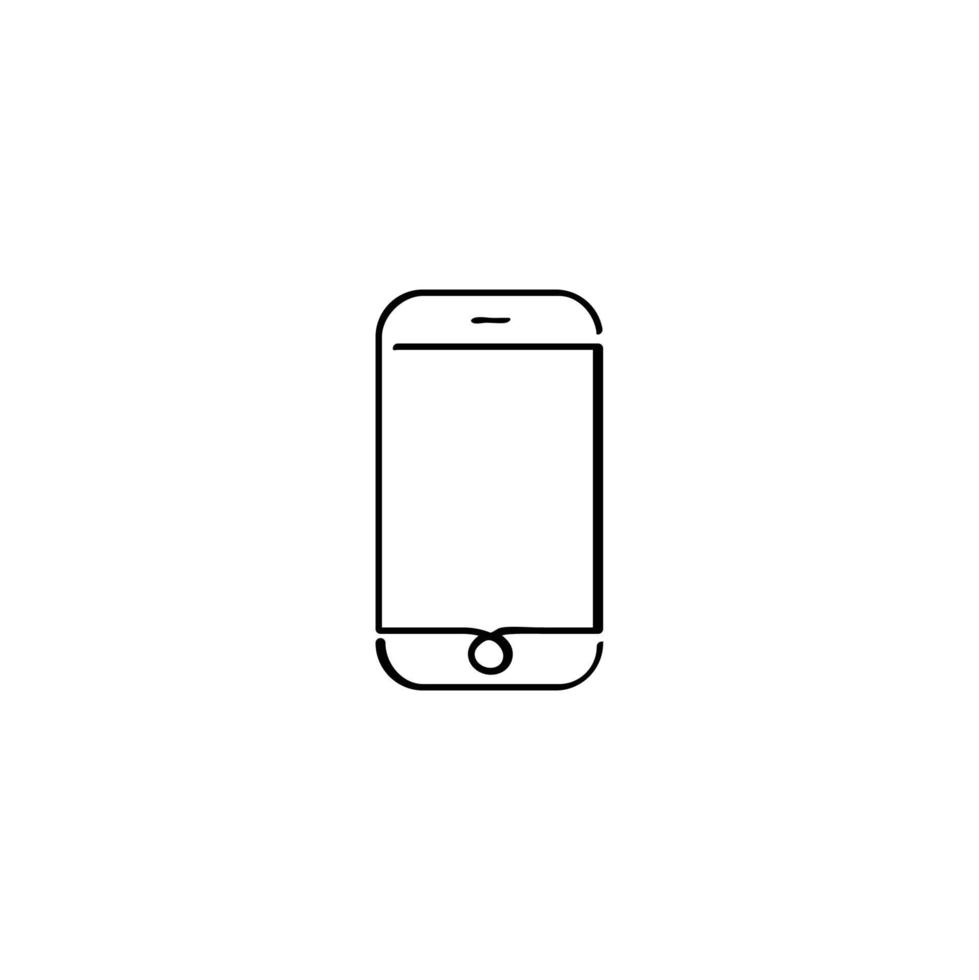 Smartphone Line Style Icon Design vector