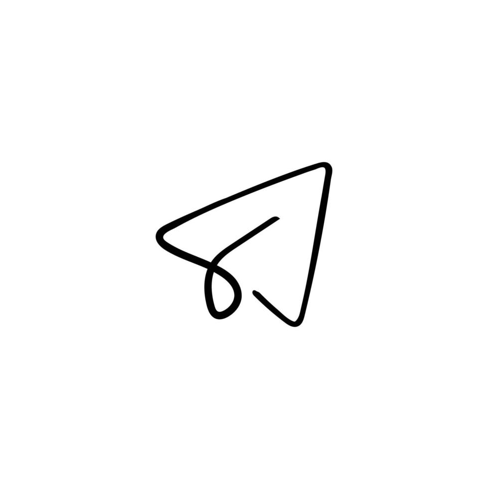 telegram Line Style Icon Design vector