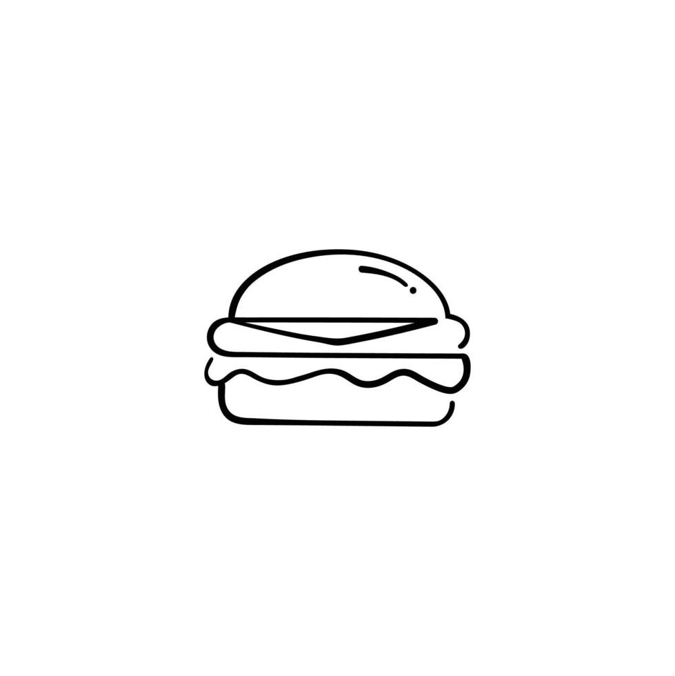 Burger Line Style Icon Design vector