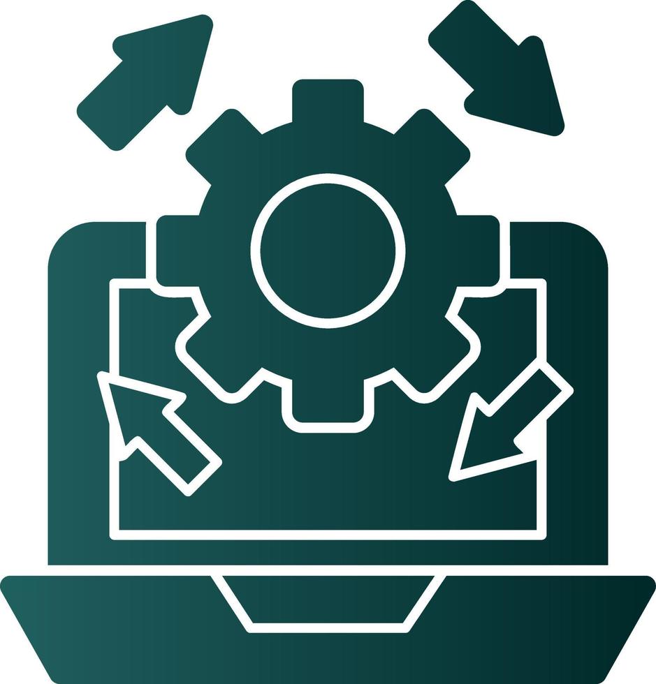 Upgrade Laptop Vector Icon Design