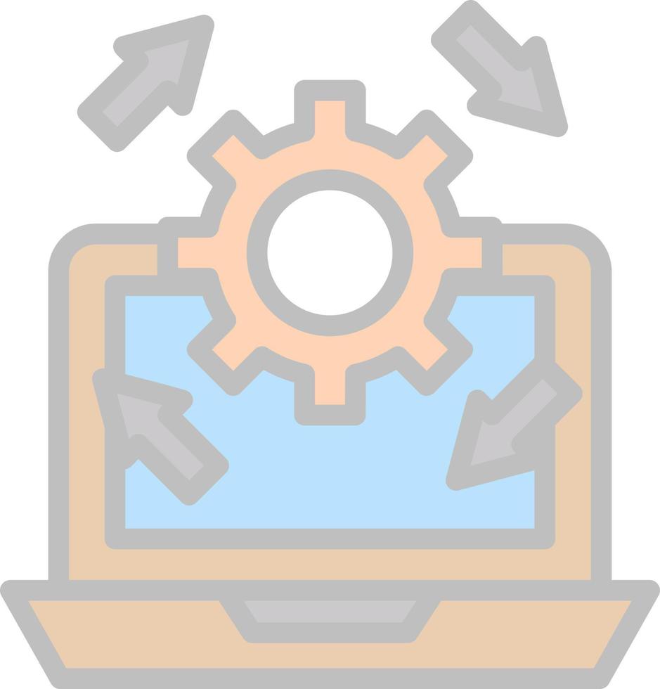 Upgrade Laptop Vector Icon Design
