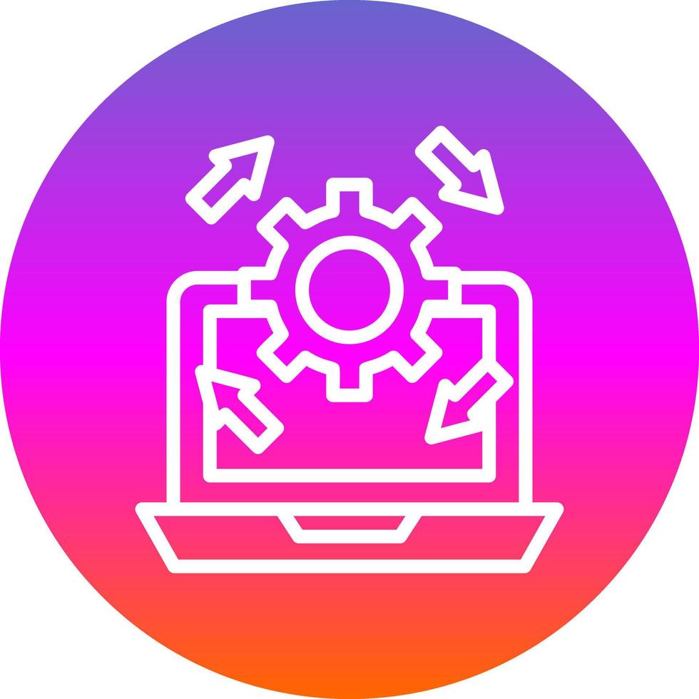 Upgrade Laptop Vector Icon Design