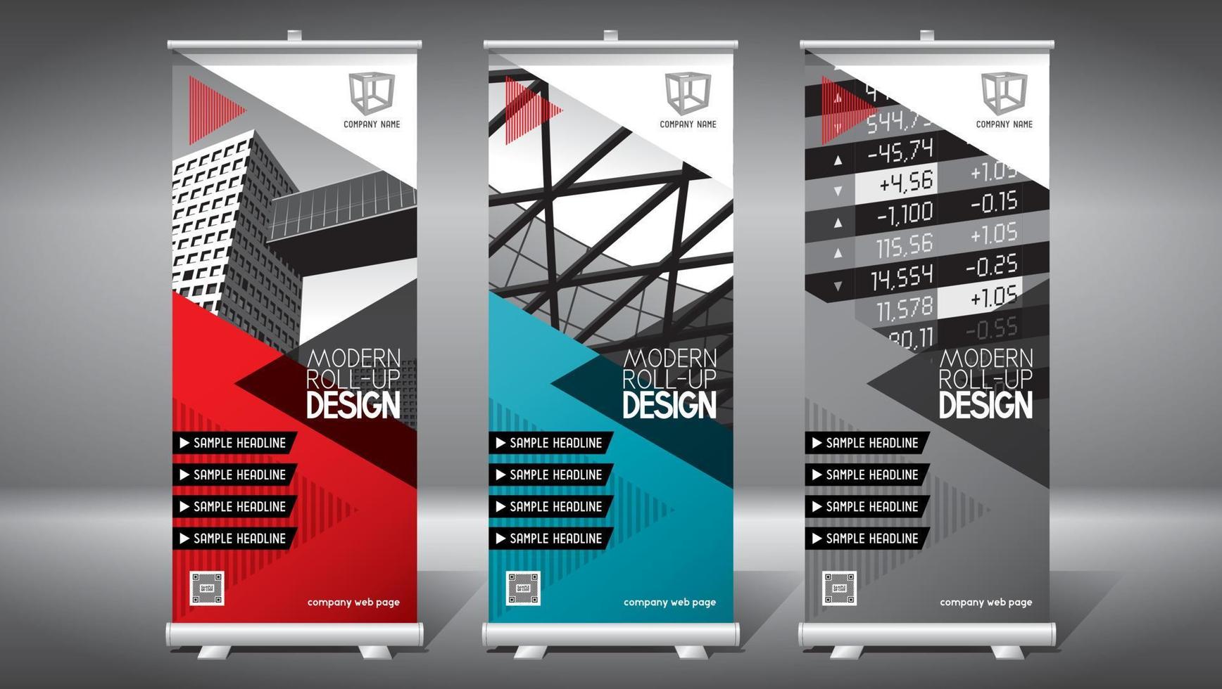 Set of Rollup Templates vector