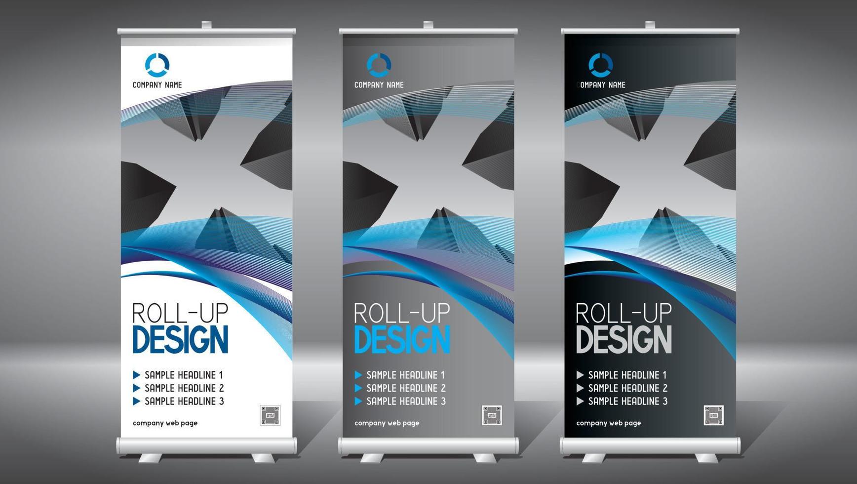 Set of Rollup Templates vector