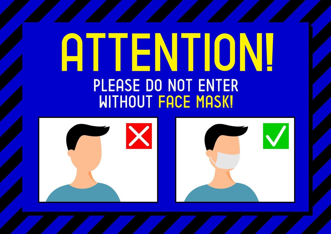 Poster about the Obligation to Wear Face Masks vector