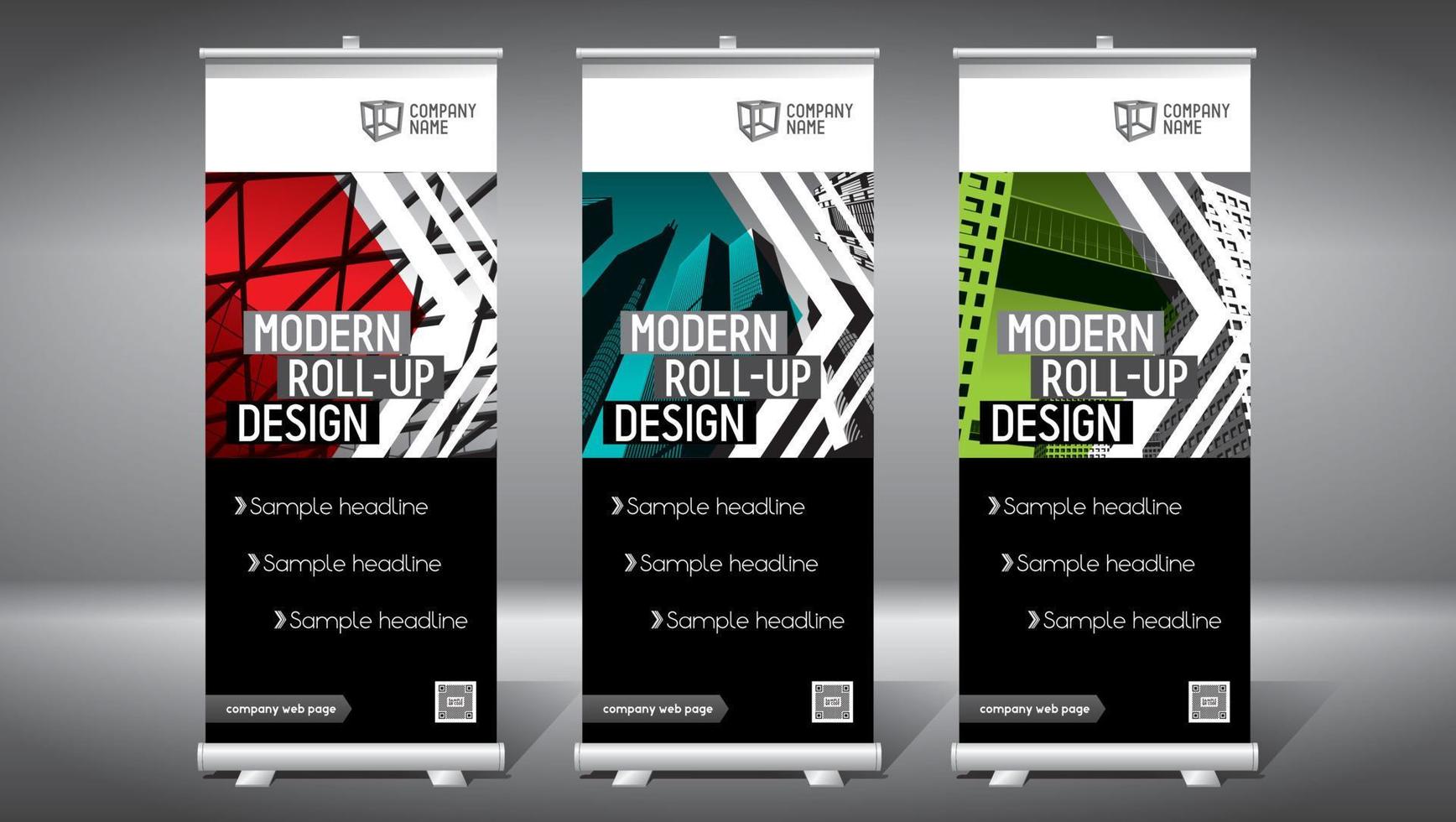Set of Rollup Templates vector