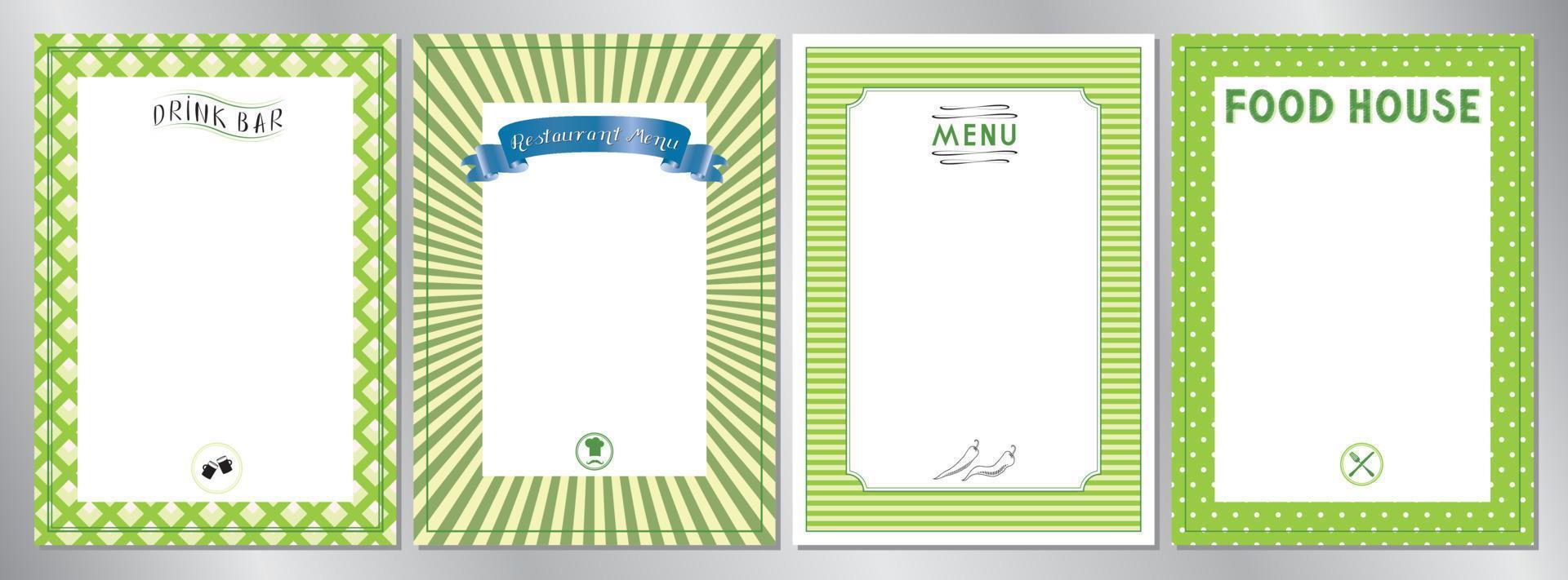 Classic Restaurant Menu Templates vector