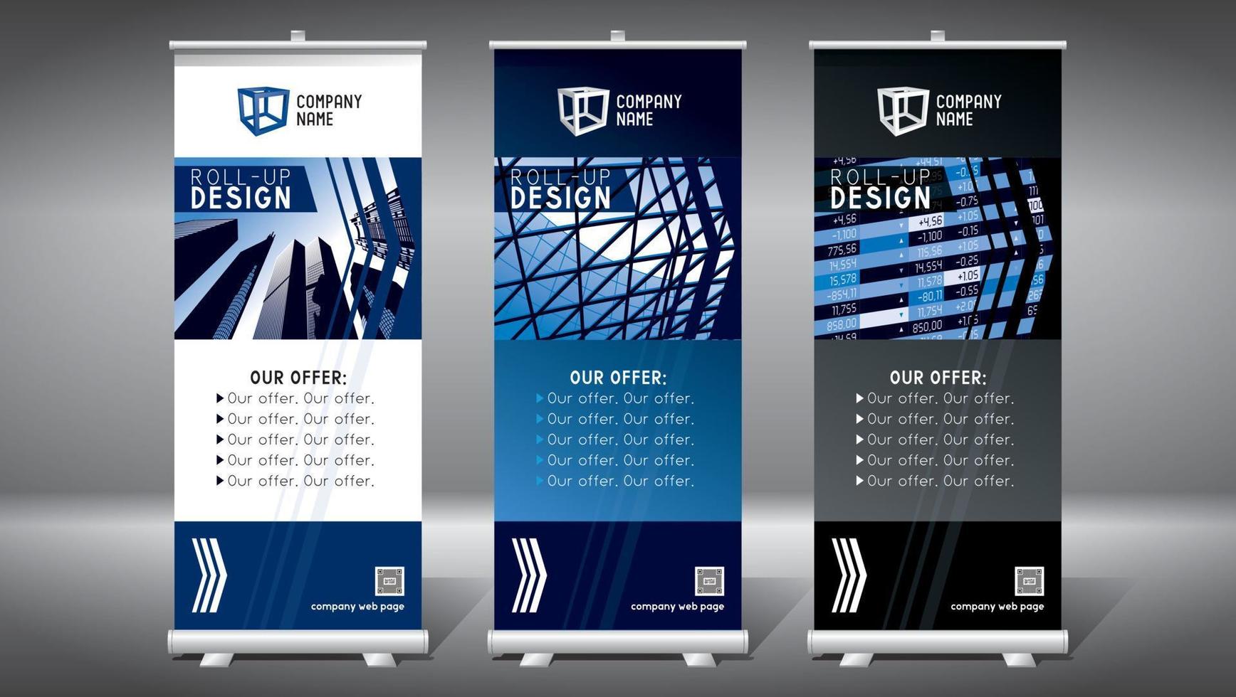 Set of Rollup Templates vector