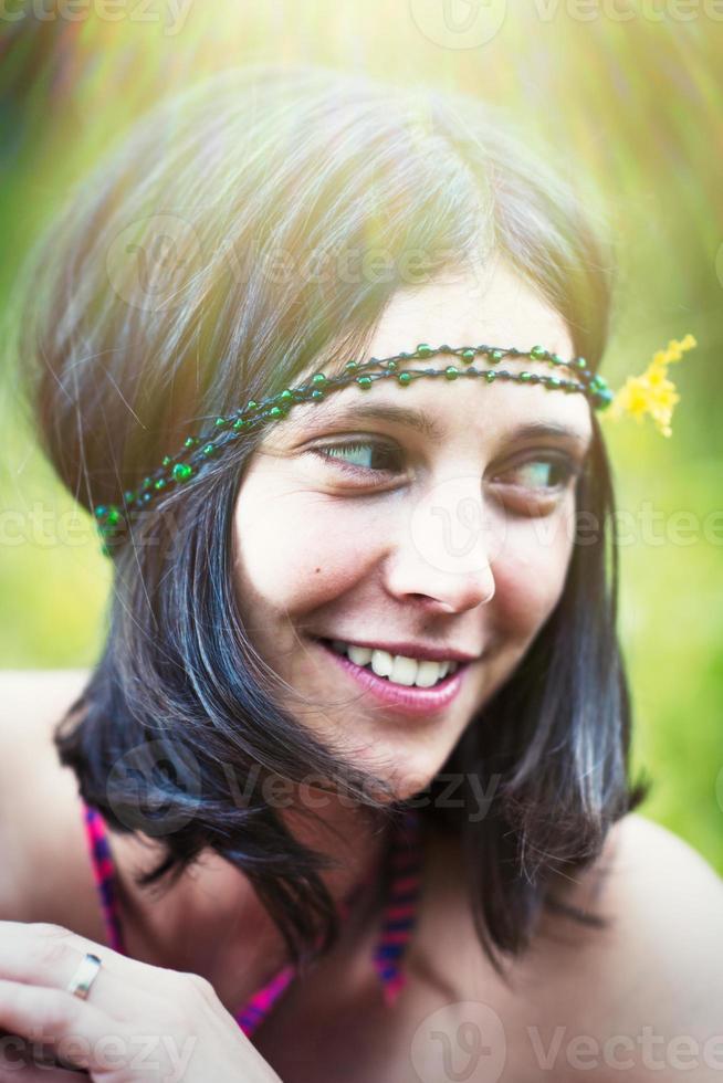 Hippy girl - 1970 style photo