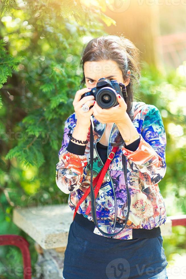 fotógrafa de estilo casual de niña foto