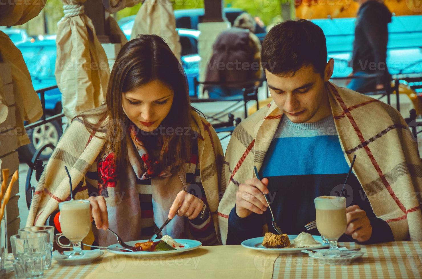 couple having fun on a date photo