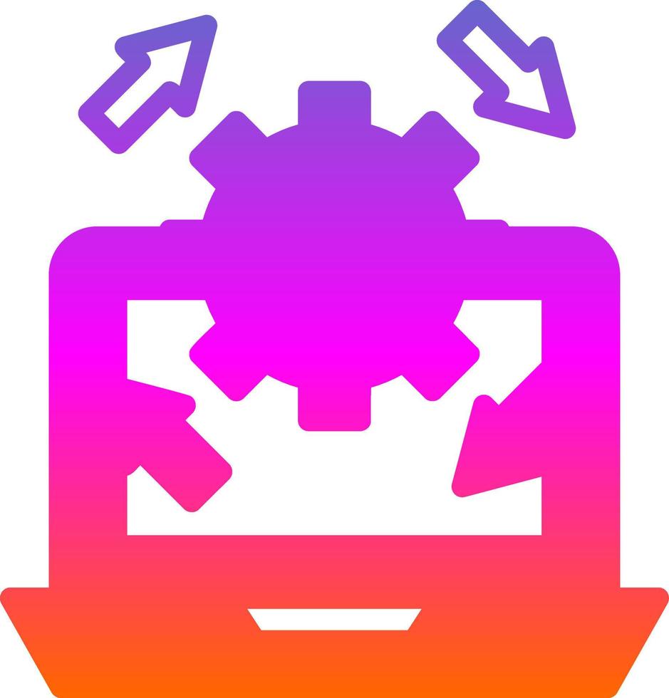 Upgrade Laptop Vector Icon Design
