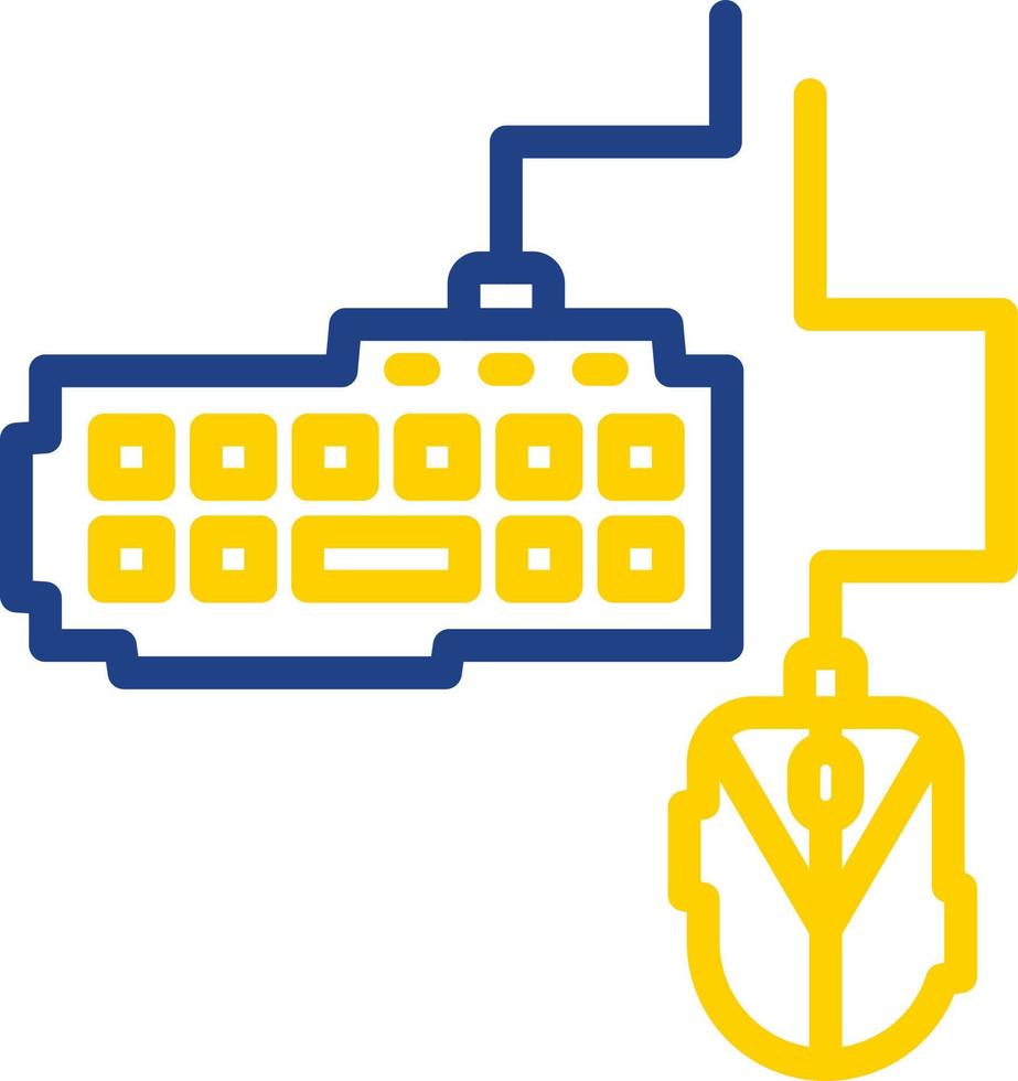 Gaming Keyboard And Mouse Vector Icon Design