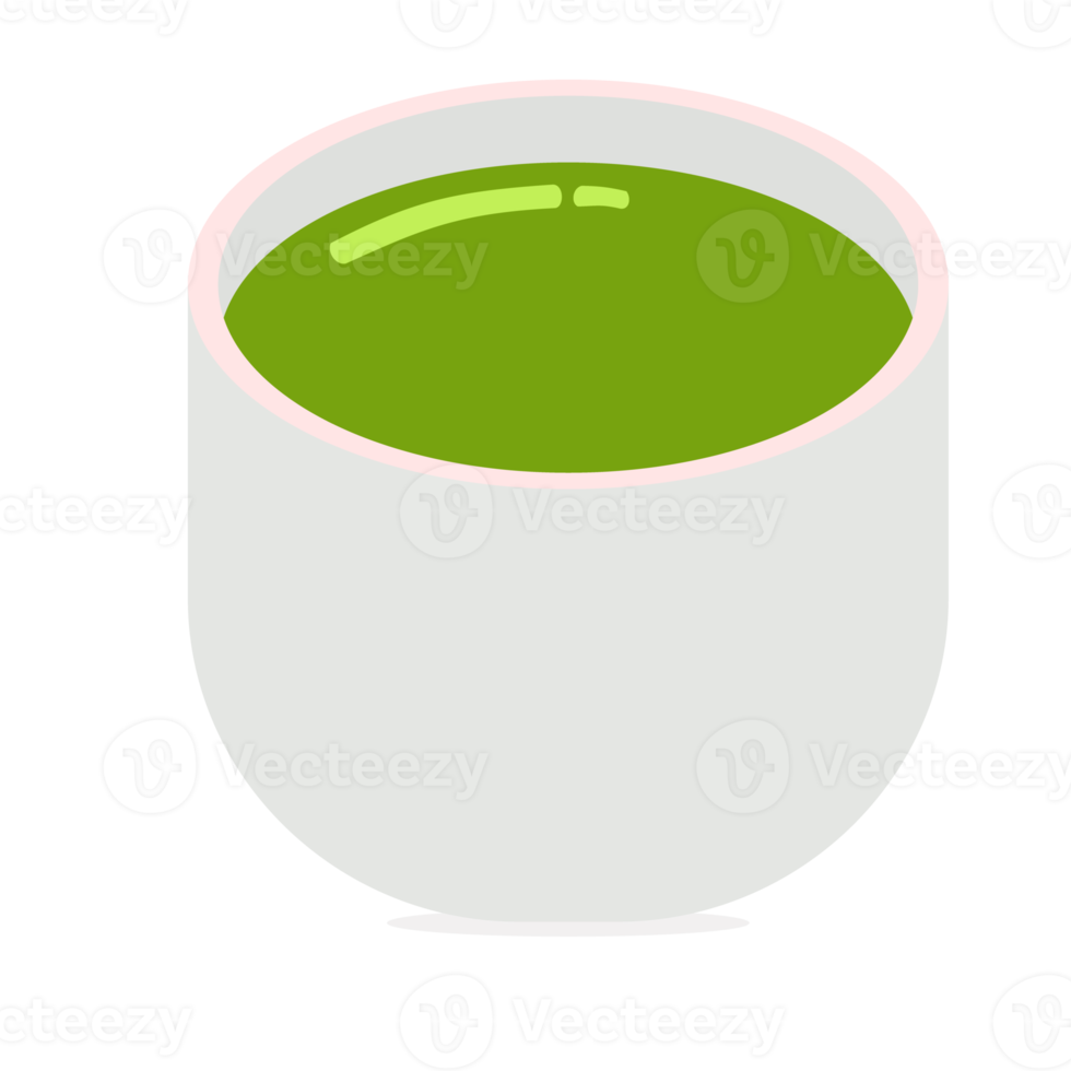 Hot green tea mug ceramic, for your healthy drink png